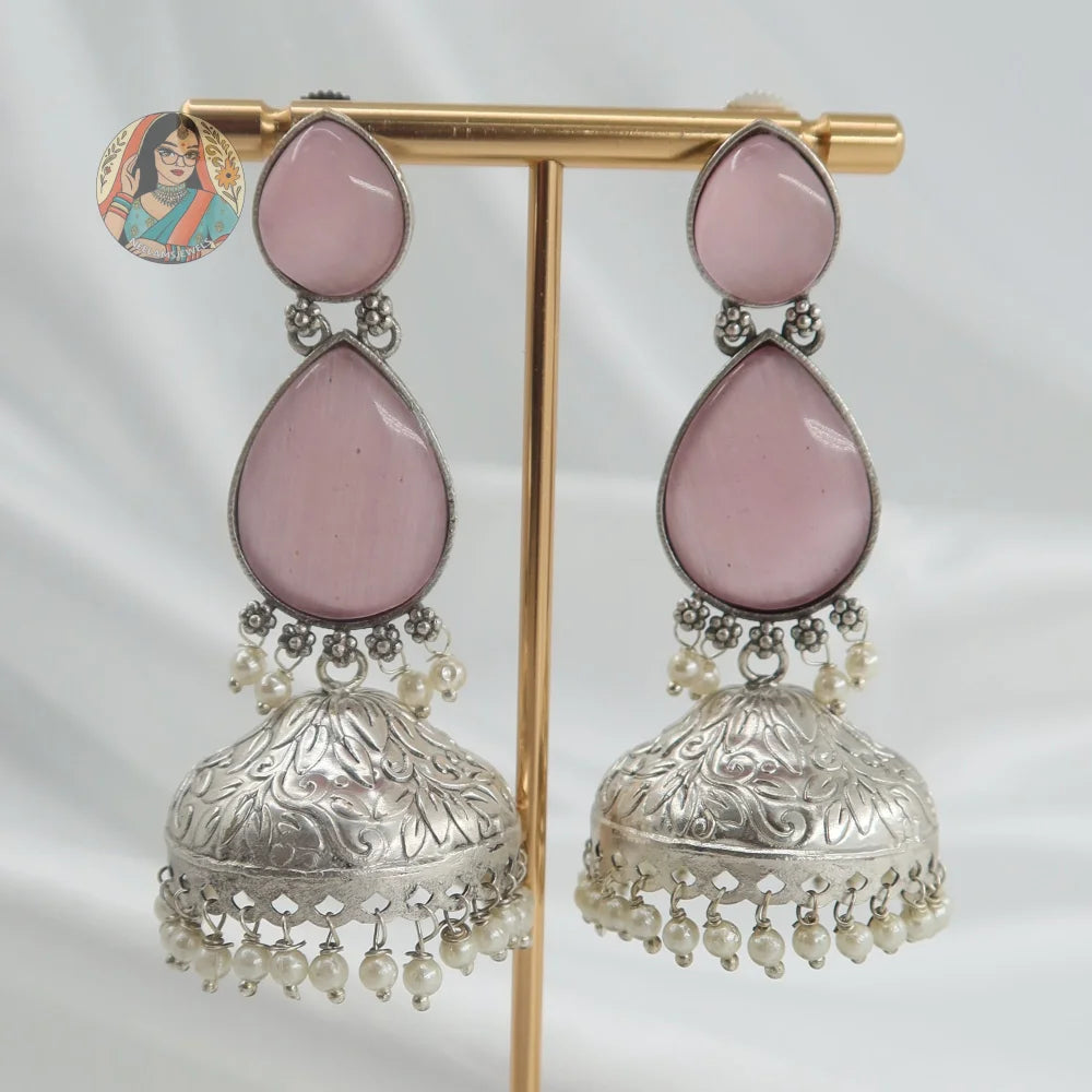 Geetika Silver Earrings - A
