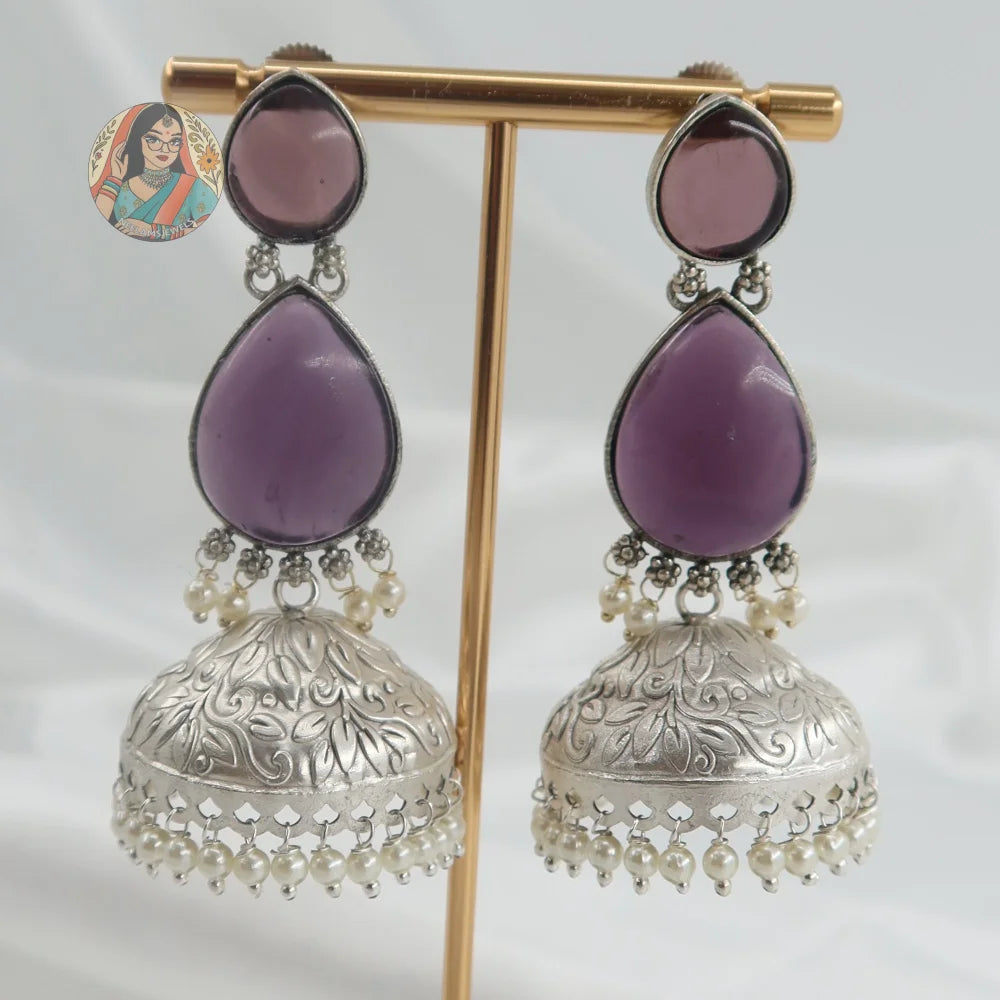 Geetika Silver Earrings - C