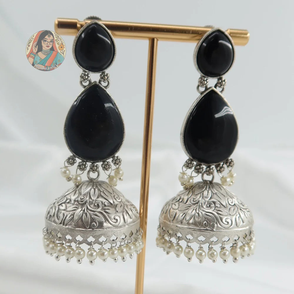Geetika Silver Earrings - D