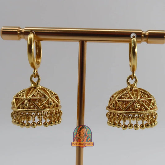 Geometric Dome Jhumka