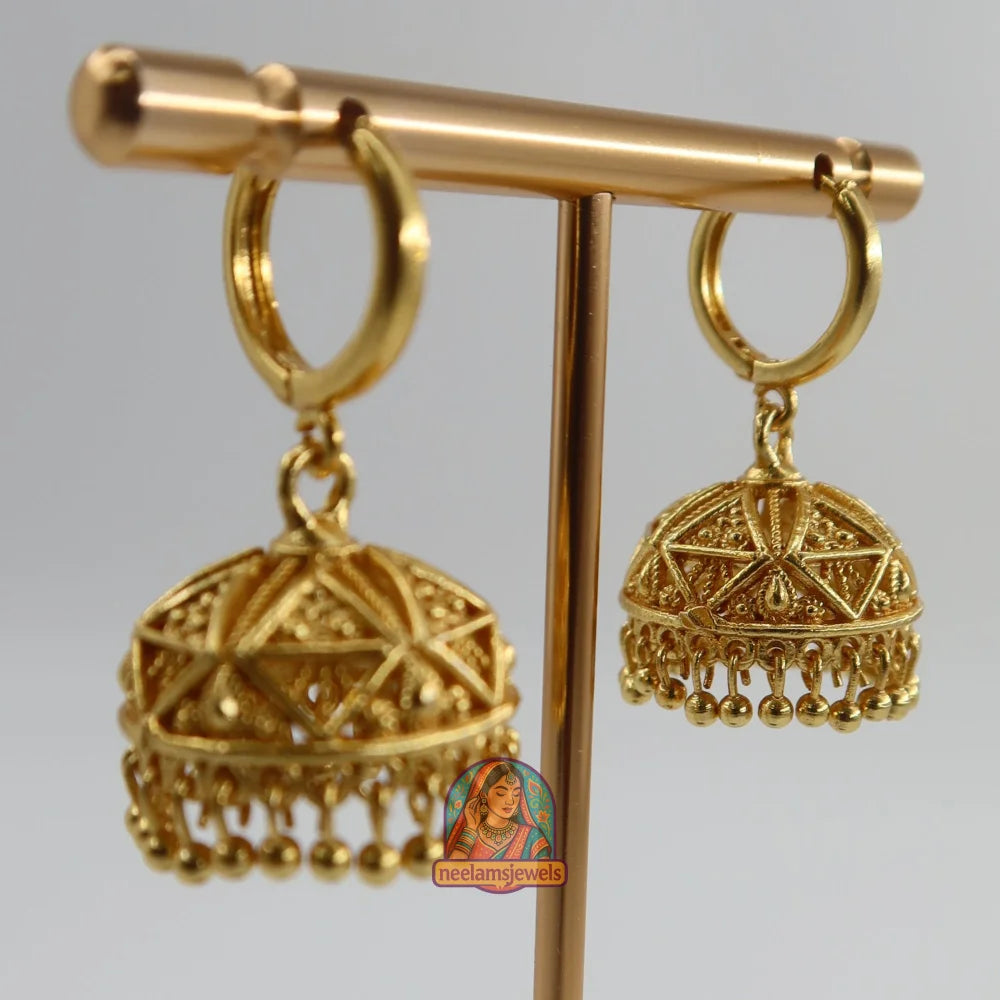 Geometric Dome Jhumka