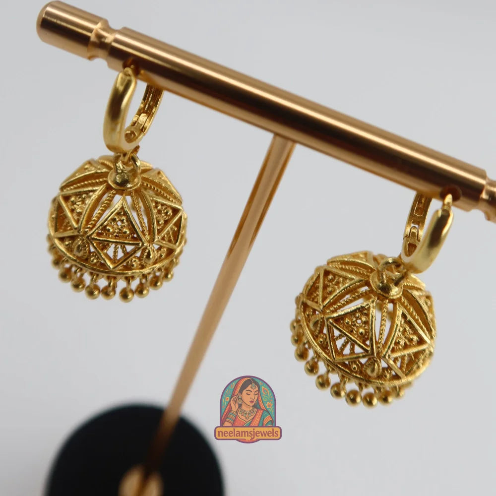 Geometric Dome Jhumka