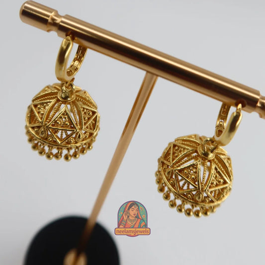 Geometric Dome Jhumka