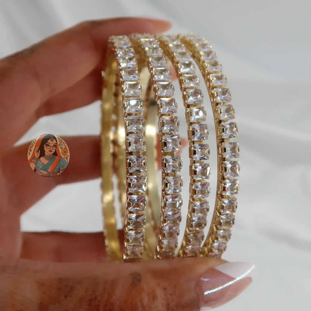 Gold Gemstone Bangles (4)