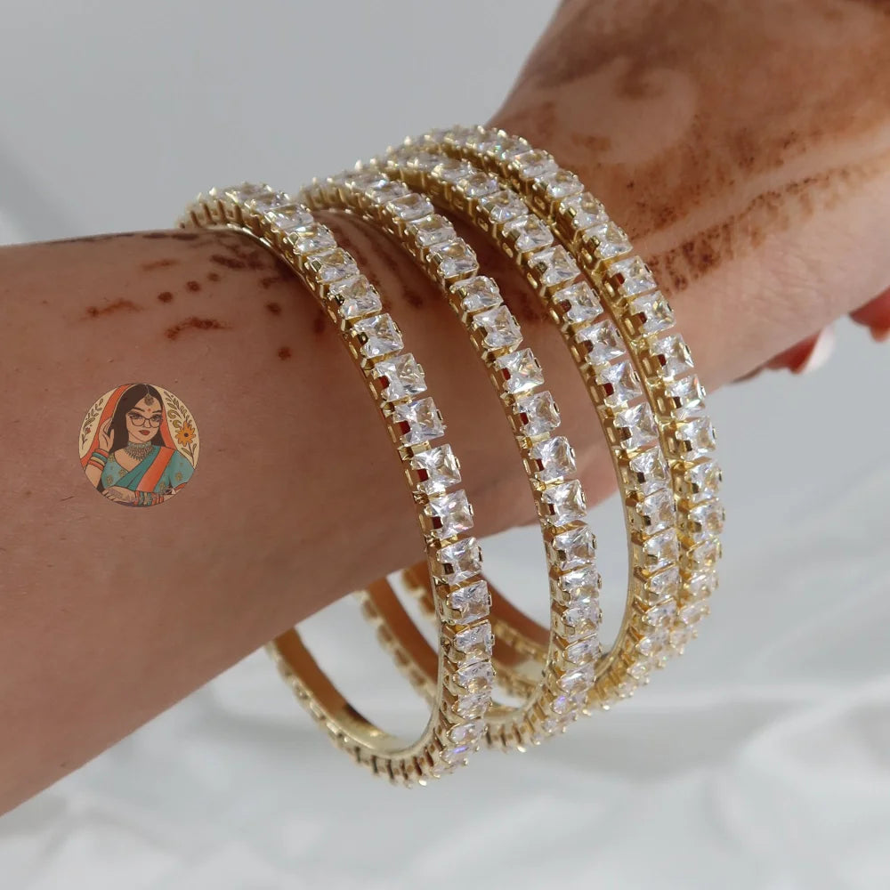Gold Gemstone Bangles (4)