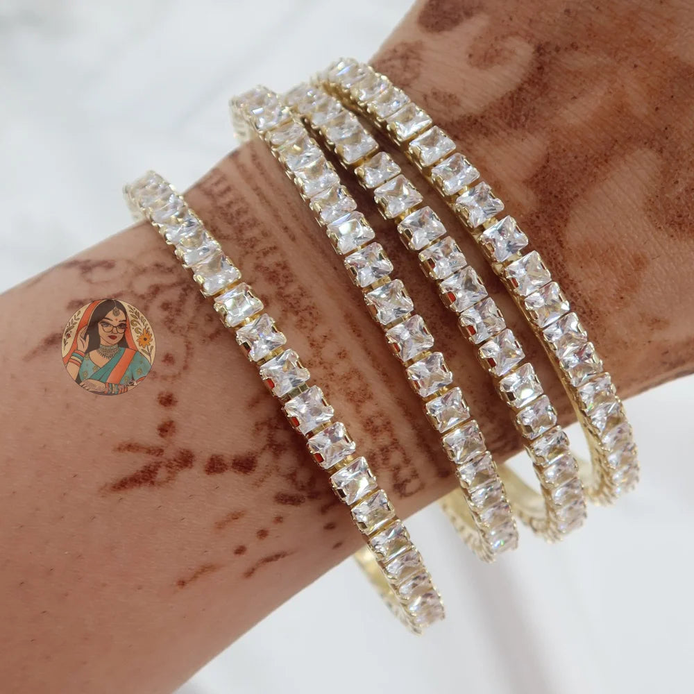 Gold Gemstone Bangles (4)