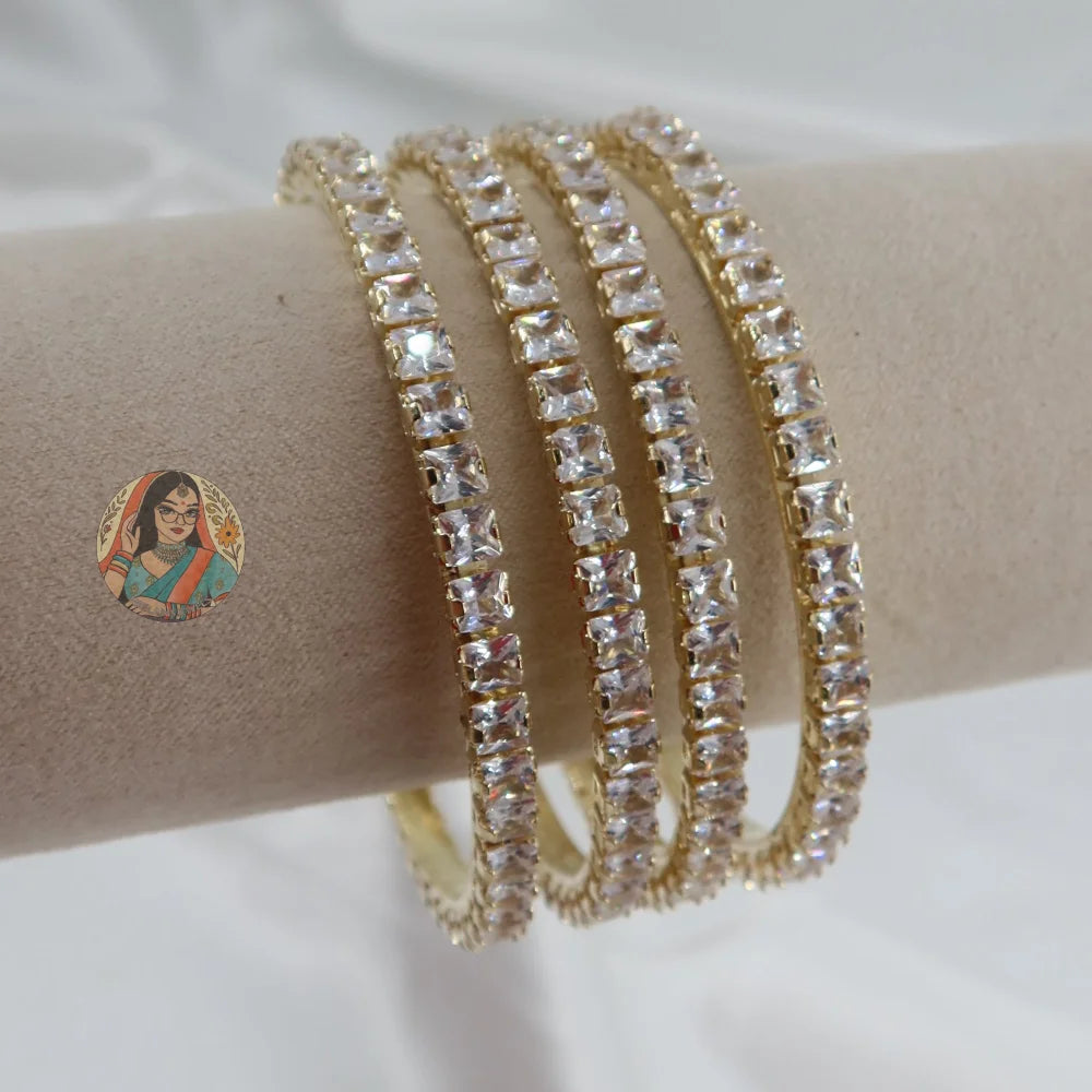 Gold Gemstone Bangles (4)
