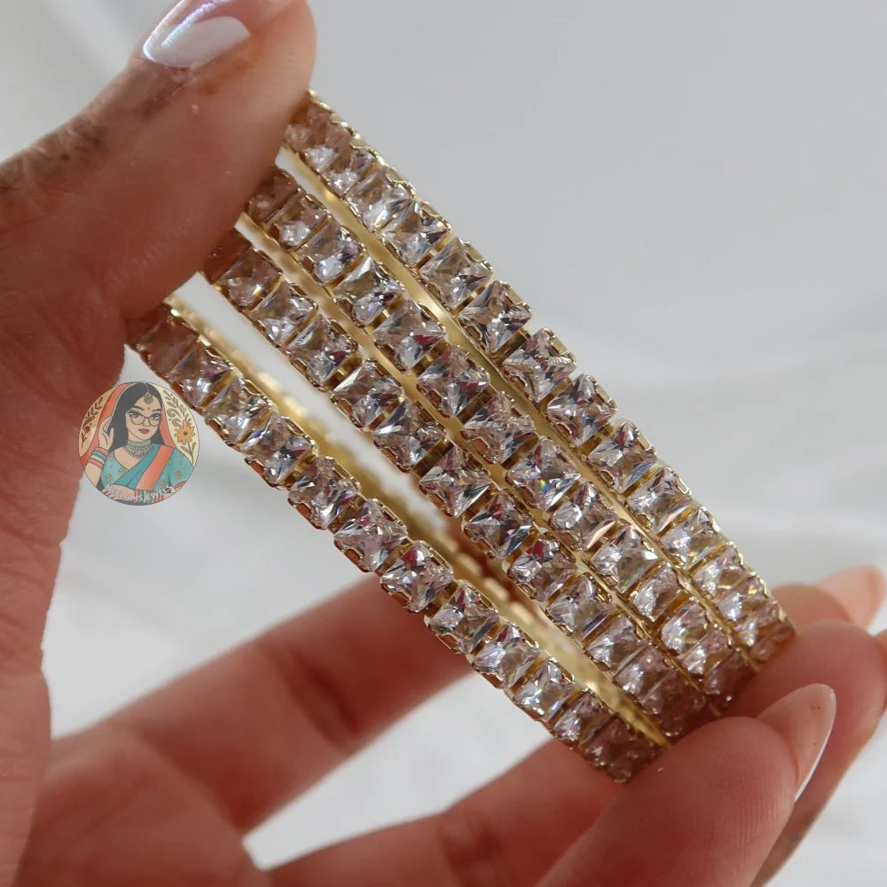 Gold Gemstone Bangles (4)