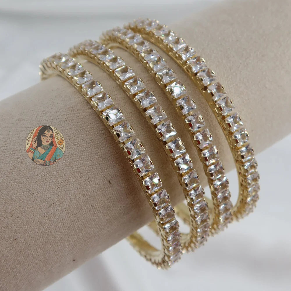 Gold Gemstone Bangles (4)
