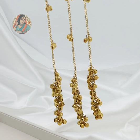 Gold Ghungroo Panjabi Paranda (Long)
