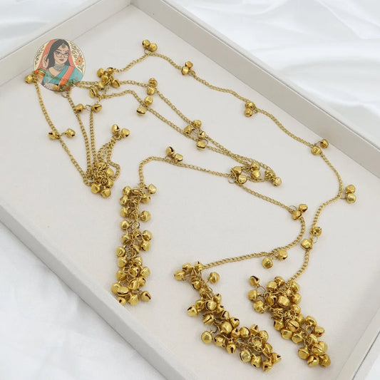 Gold Ghungroo Panjabi Paranda (Long)