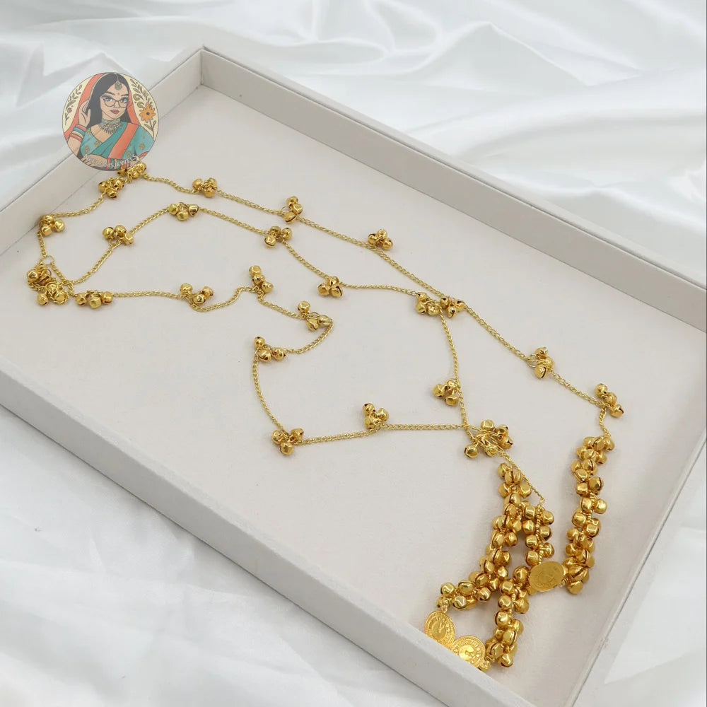 Gold Ghungroo Panjabi Paranda (Short)