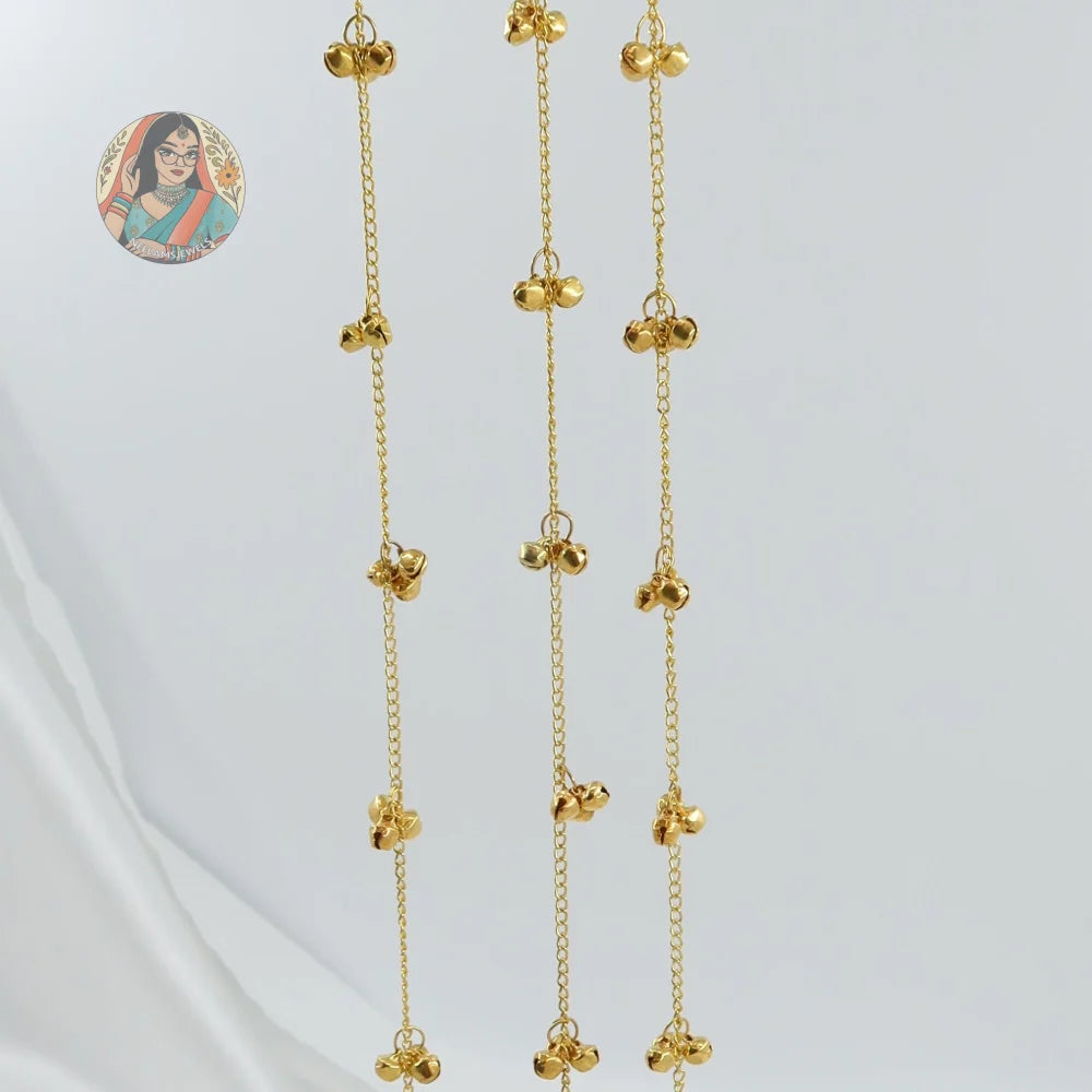Gold Ghungroo Panjabi Paranda (Short)
