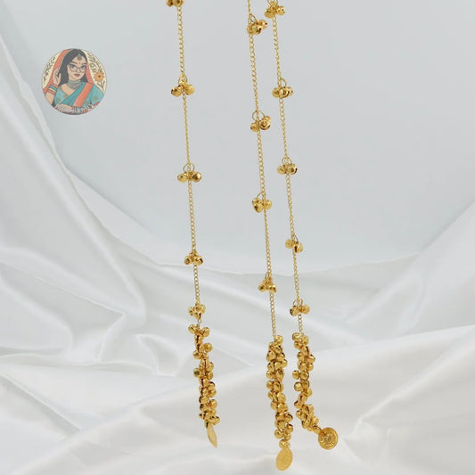 Gold Ghungroo Panjabi Paranda (Short)