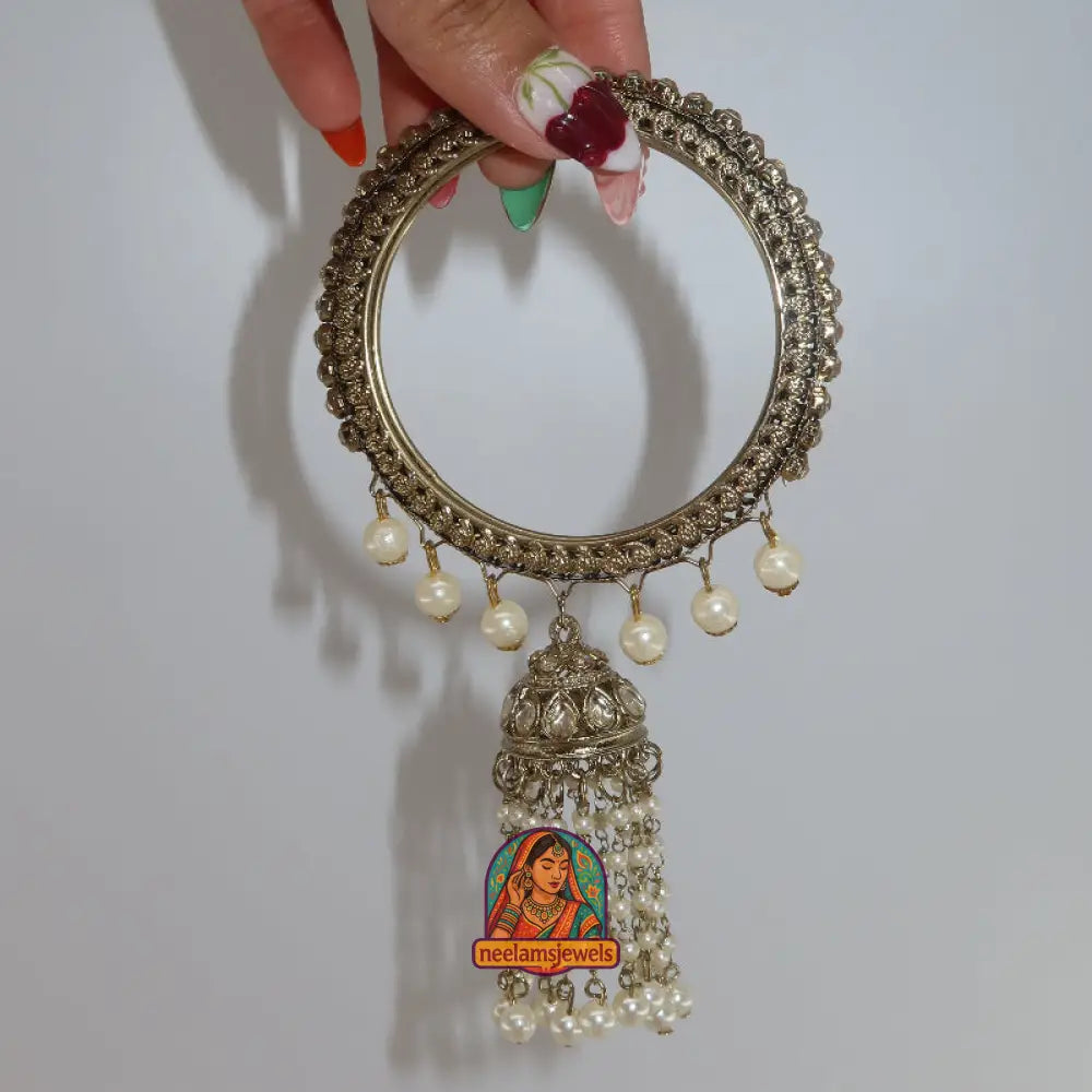 Gold Pearl Jumbo Jhumka