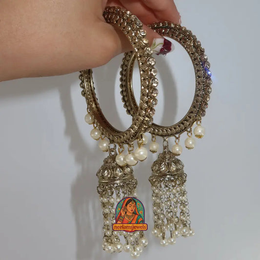 Gold Pearl Jumbo Jhumka