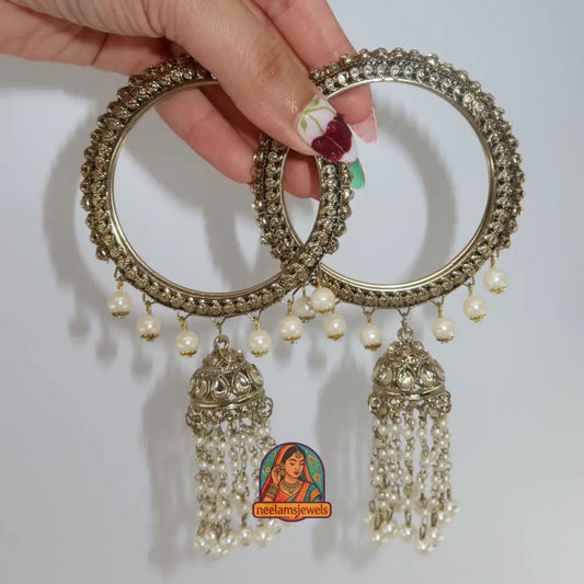 Gold Pearl Jumbo Jhumka