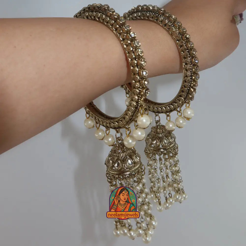 Gold Pearl Jumbo Jhumka