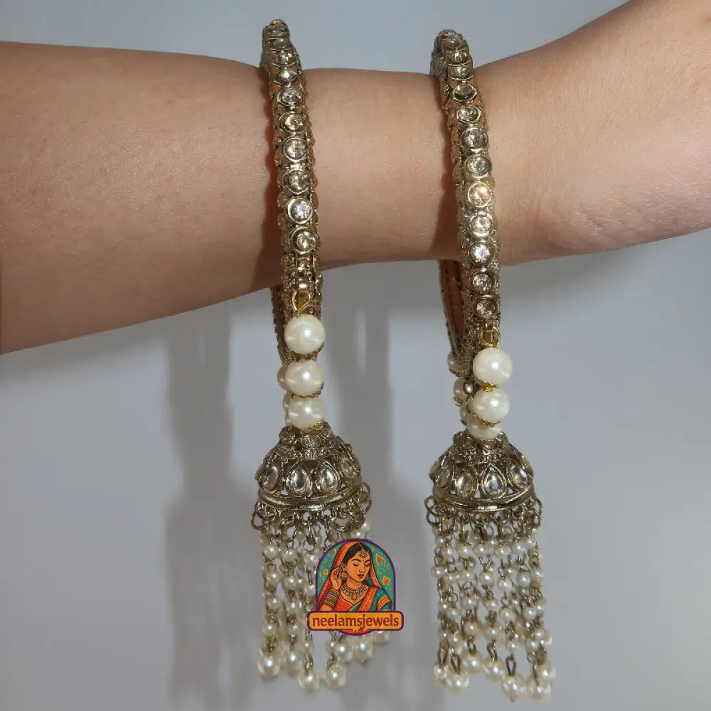 Gold Pearl Jumbo Jhumka