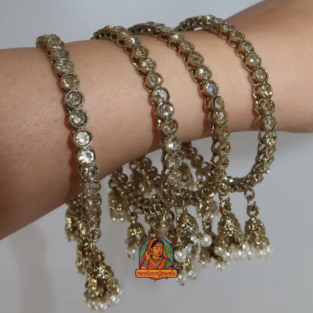 Gold Pearl Mini Jhumka
