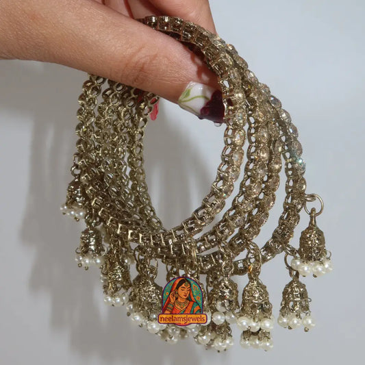 Gold Pearl Mini Jhumka