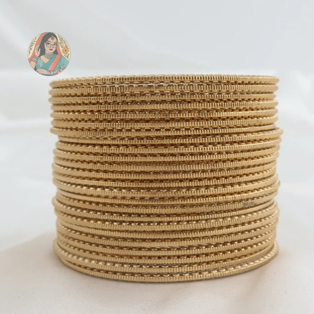 ’Gold’ Shiny Plain Bangle Set