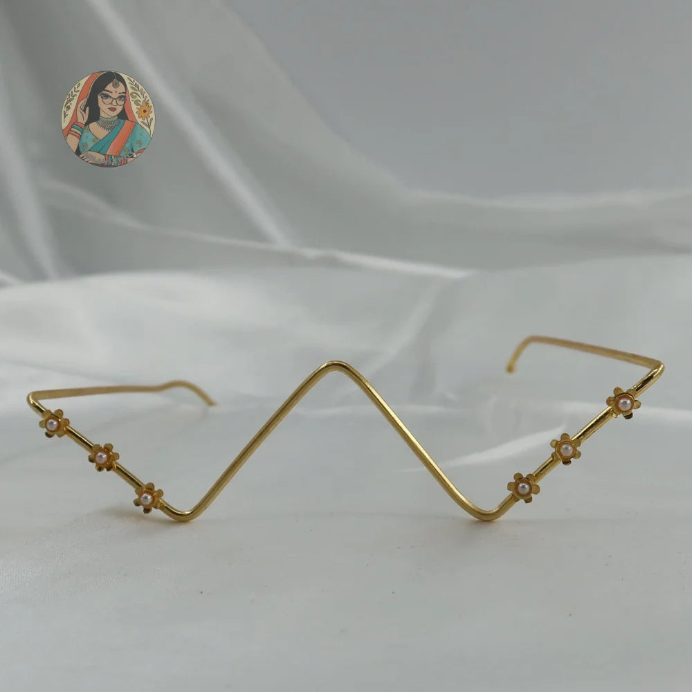 Gold Zigzag Floral Facelet