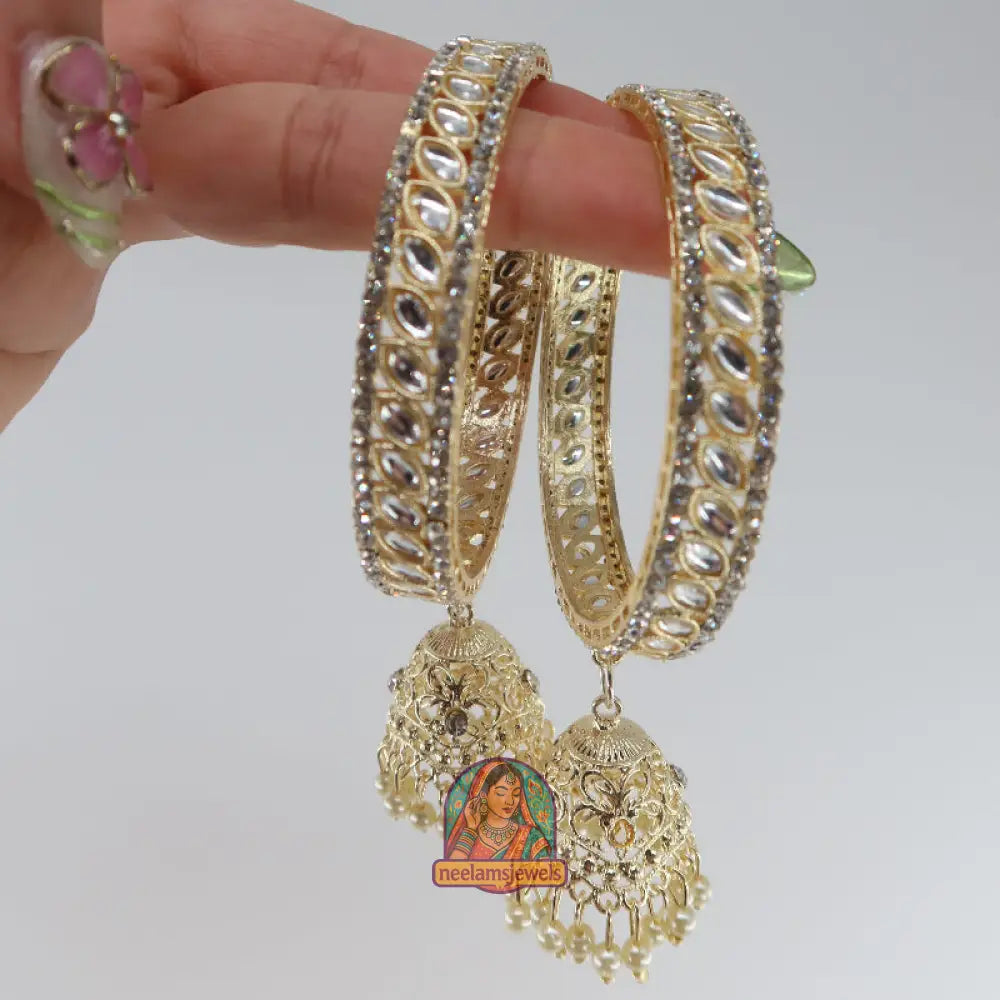 Golden Jhumka Kundan Bangles