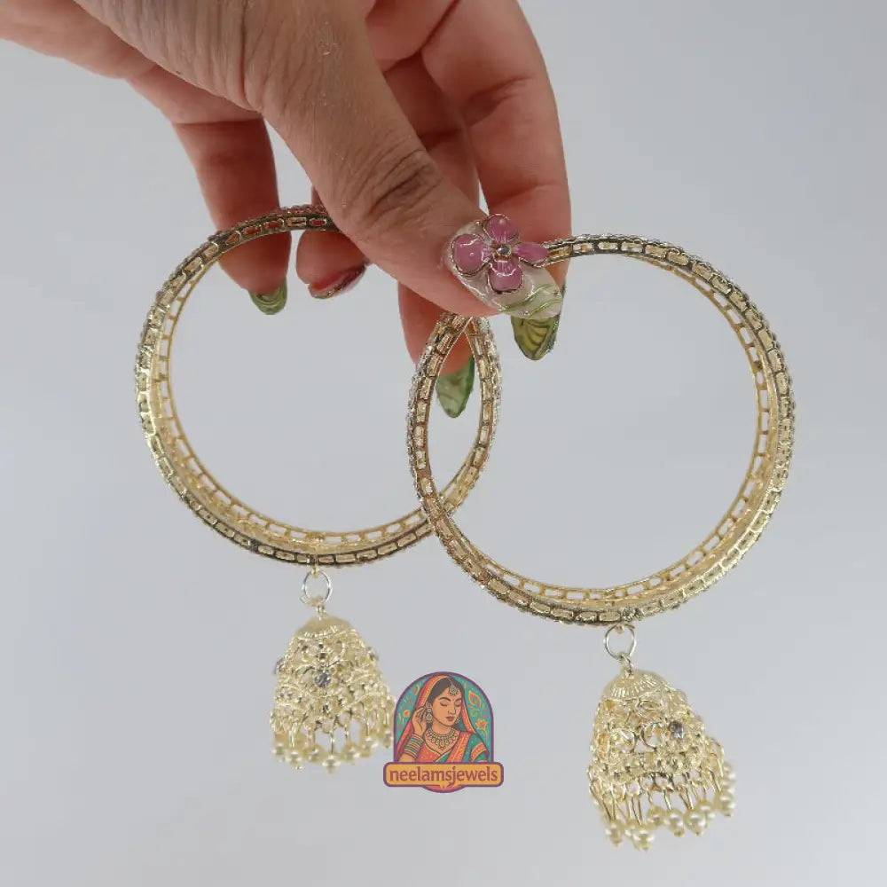 Golden Jhumka Kundan Bangles
