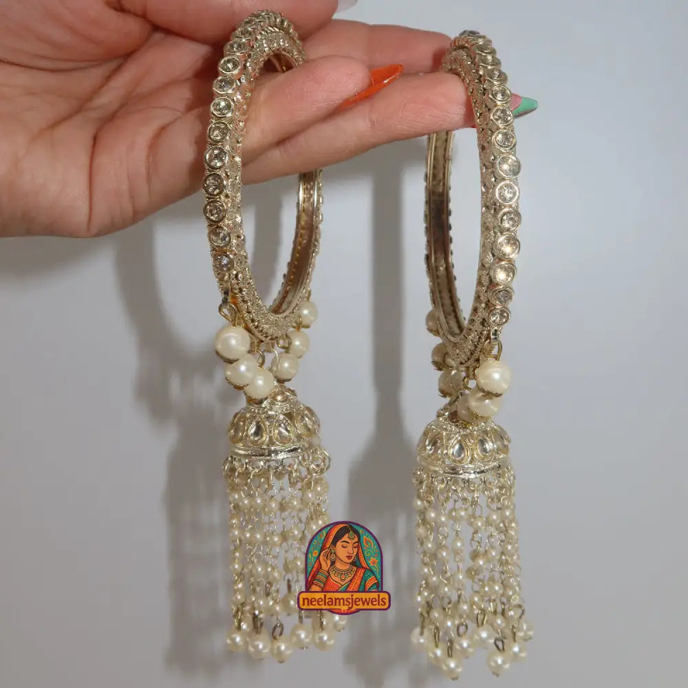 Golden Pearl Jumbo Jhumka