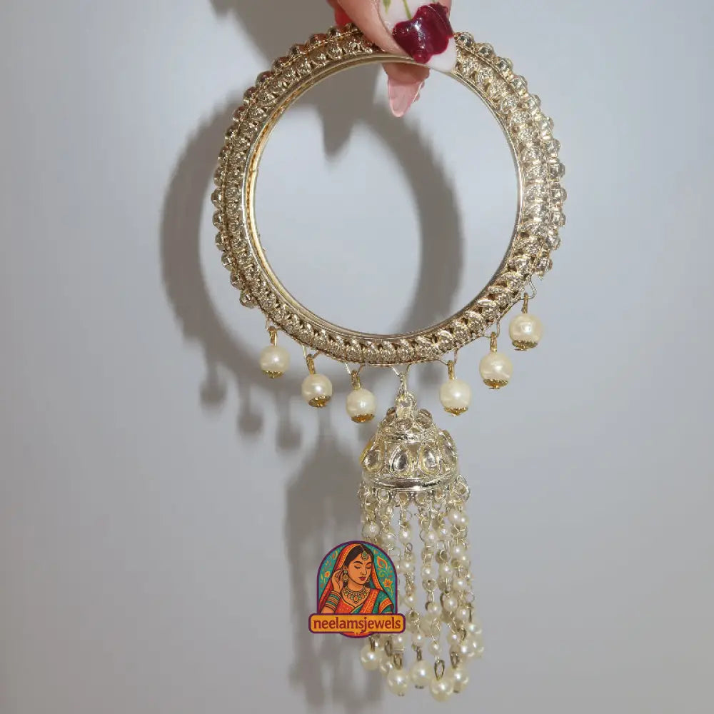 Golden Pearl Jumbo Jhumka