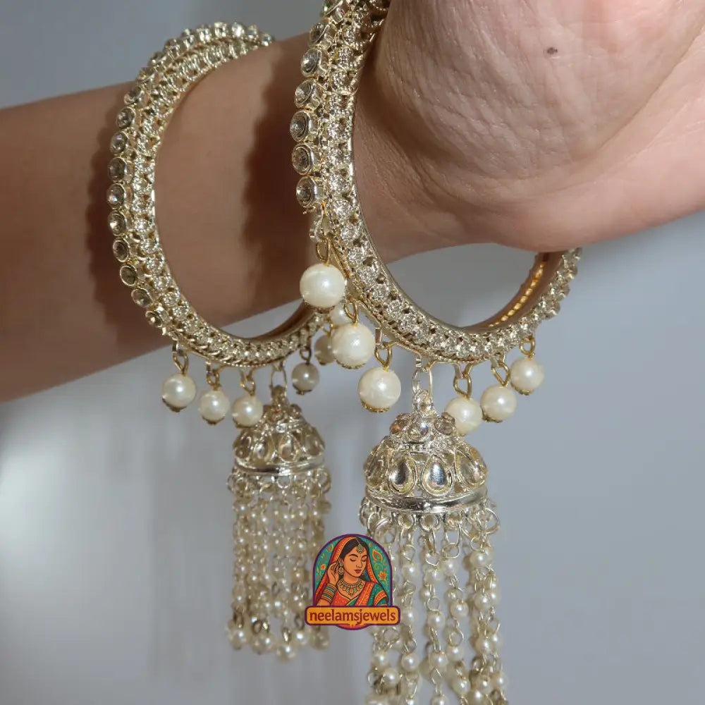 Golden Pearl Jumbo Jhumka