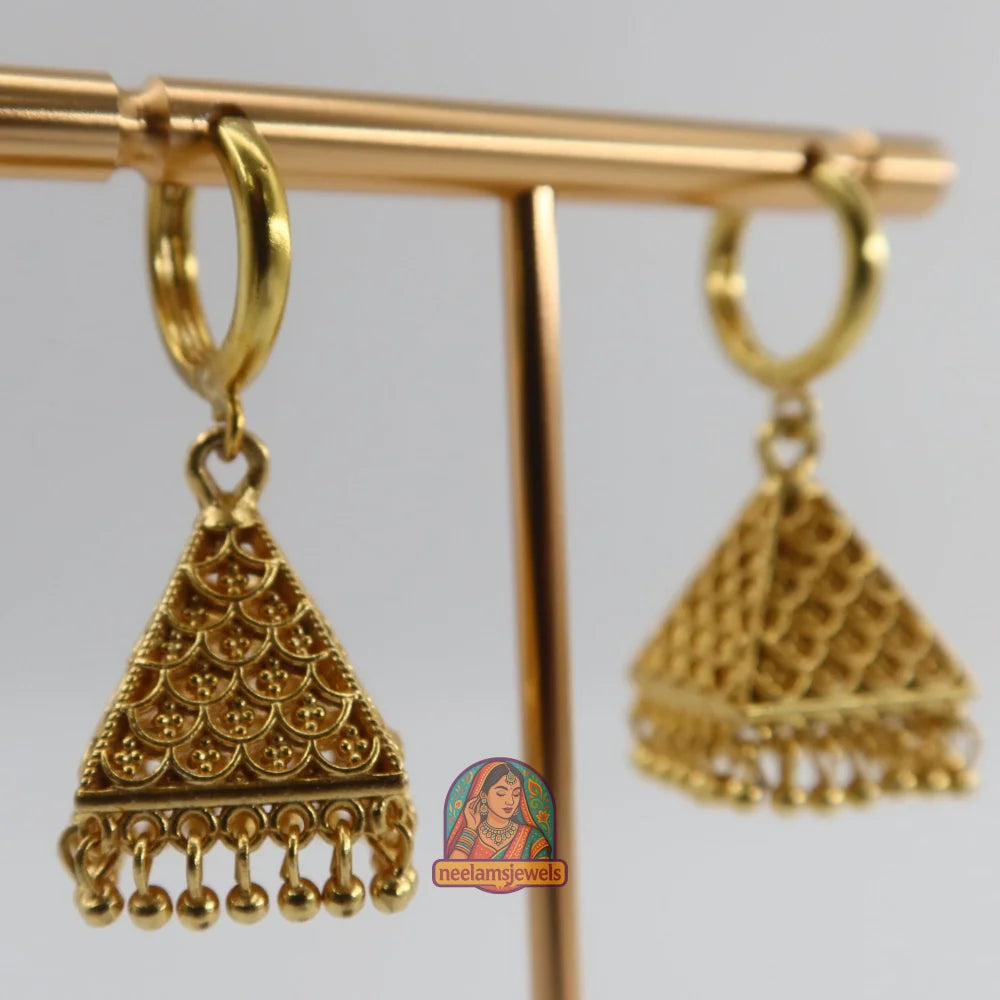 Golden Pyramid Micro Jhumki