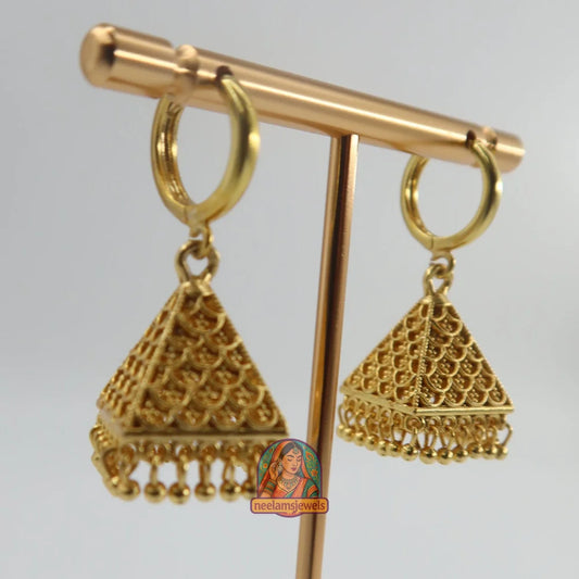 Golden Pyramid Micro Jhumki