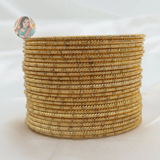 ’Golden’ Shiny Gold Dotted Bangle Set