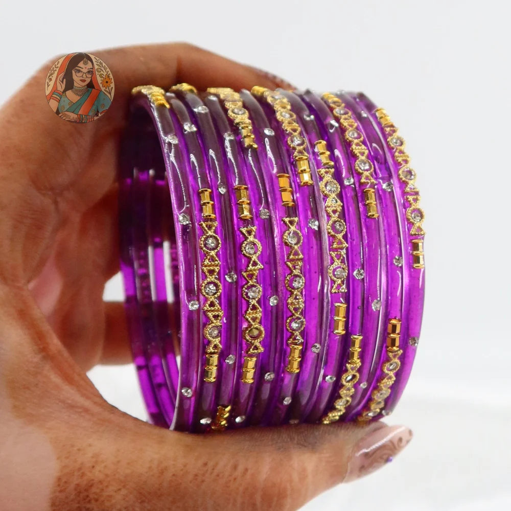 ’Grape’ Mehwish Glass Bangle Set