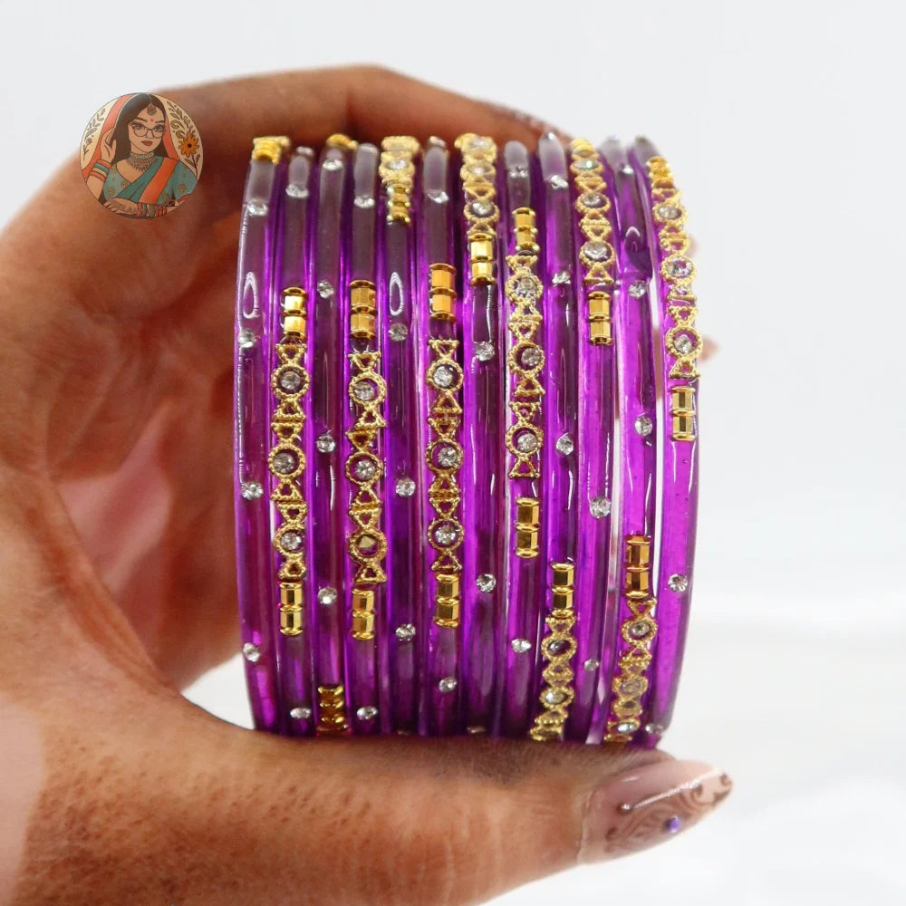 ’Grape’ Mehwish Glass Bangle Set