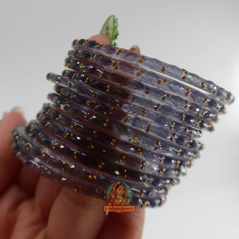 ’Gray’ Glass Bangle Set