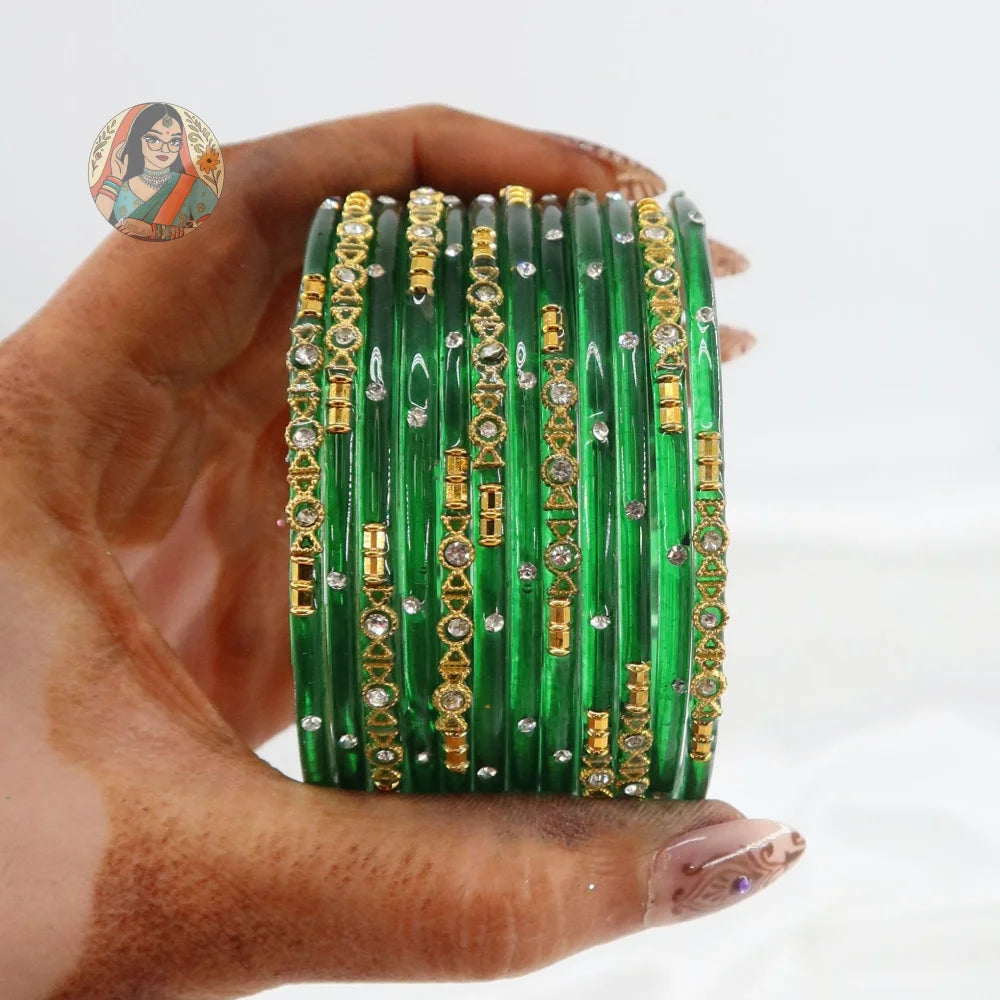 ’Green’ Mehwish Glass Bangle Set