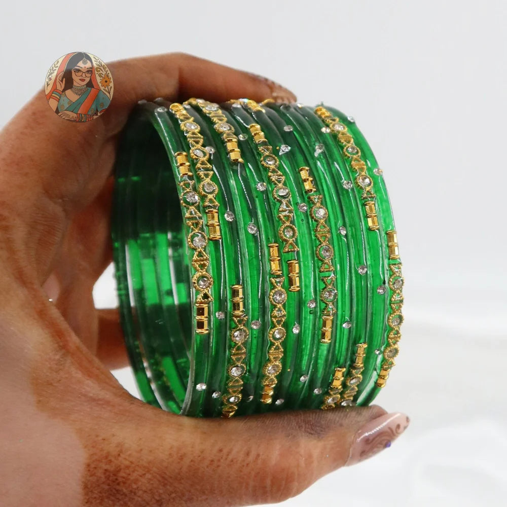 ’Green’ Mehwish Glass Bangle Set