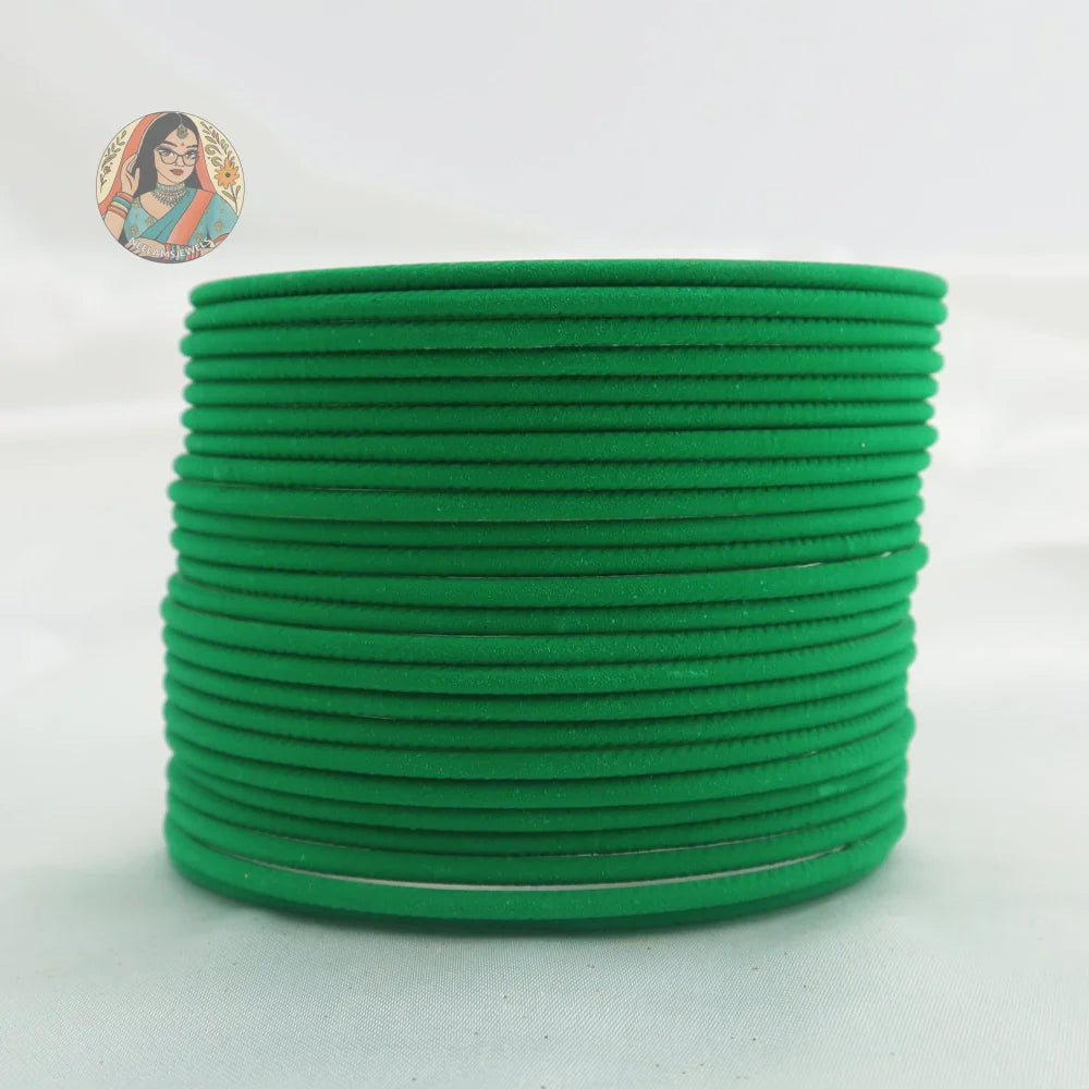 ’Green’ Plain Matte Bangle Set