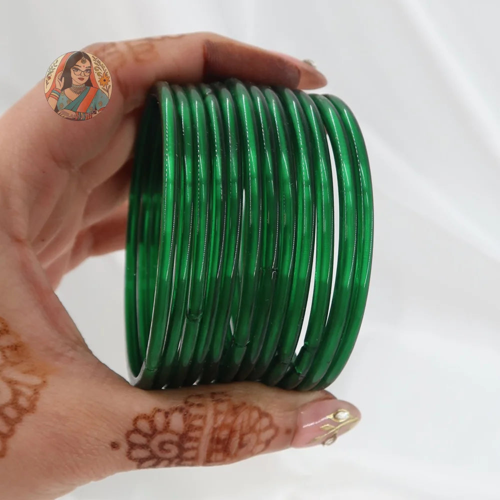 ’Green’ Rang Pakka Glass Bangle Set