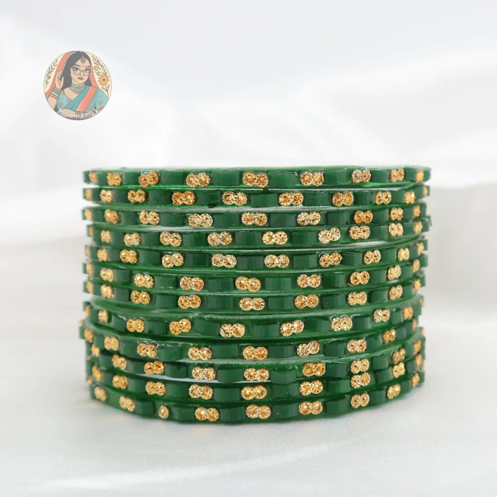 ’Green’ Tara Glass Bangle Set