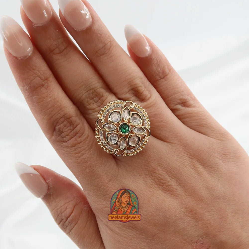 Gulzaar Phool Ring Green