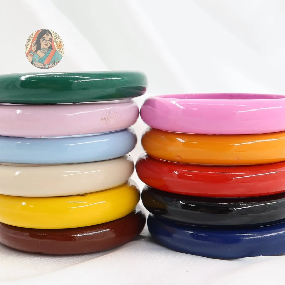 Hand-Painted Wooden Bangles