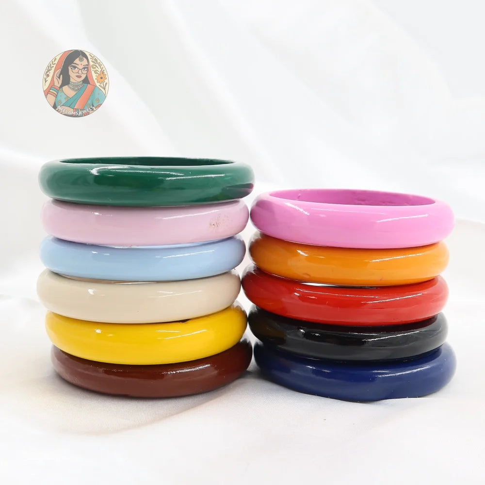 Hand-Painted Wooden Bangles