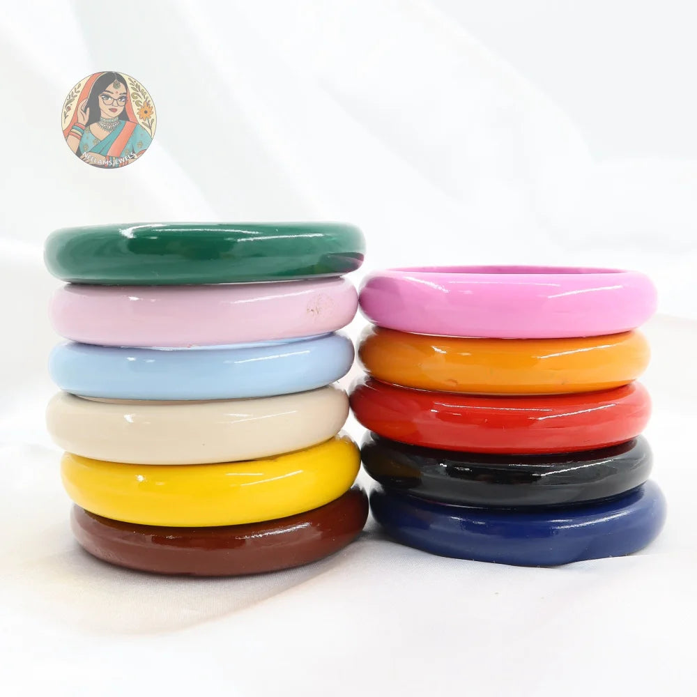 Hand-Painted Wooden Bangles