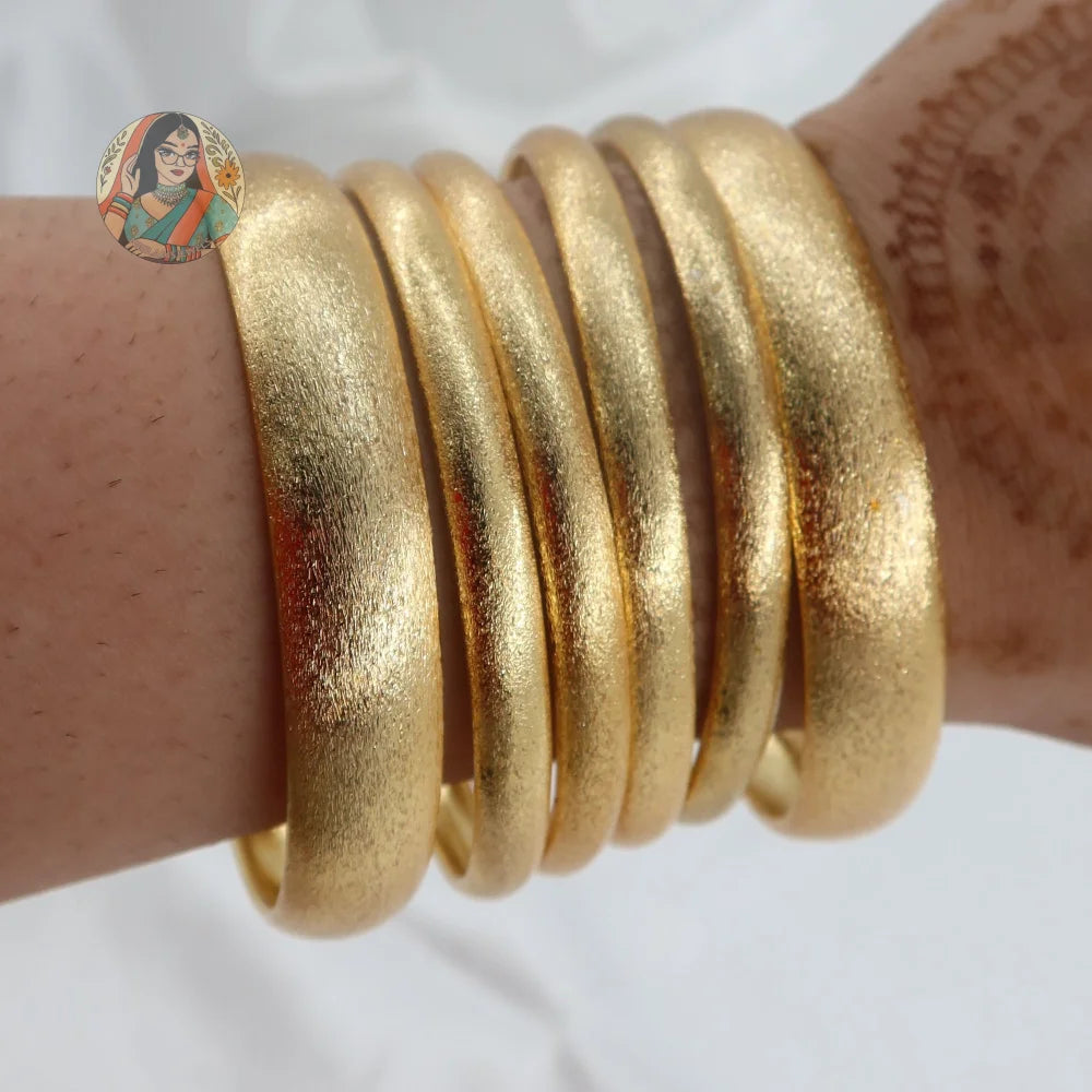 Jessica Matte Bangle Stack (Gold)