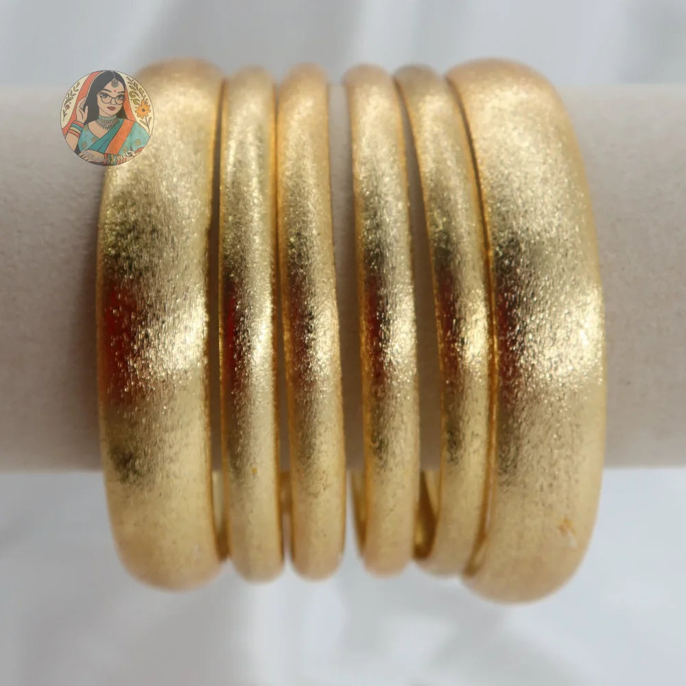 Jessica Matte Bangle Stack (Gold)
