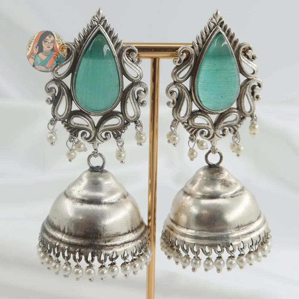 Hansika Silver Earrings - A